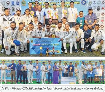 CHAMP upstage PTRC by 56 runs to seal title of 7th MNCA W Prahlada and W Ramananda Elite Tournament